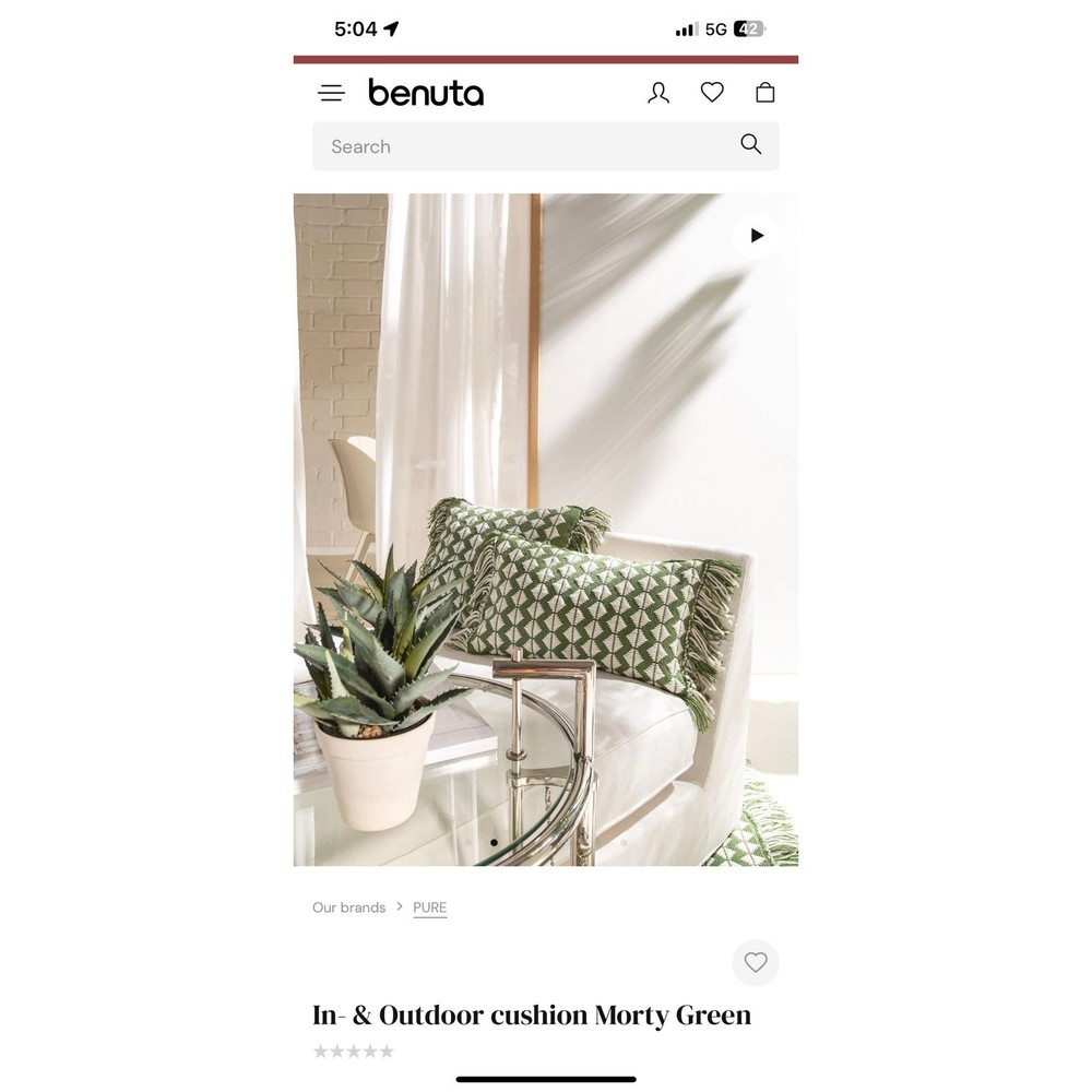 NWT Jaipur Green and White Yarn 13”x21” Pillowcase